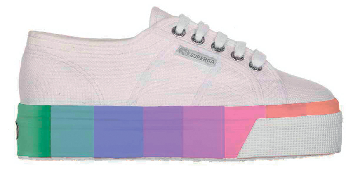 superga con la suola alta